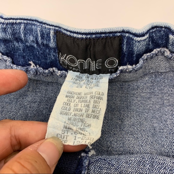 VIntage Stone Wash Acid Wash Zip front Jean skirt - Picture 6 of 8